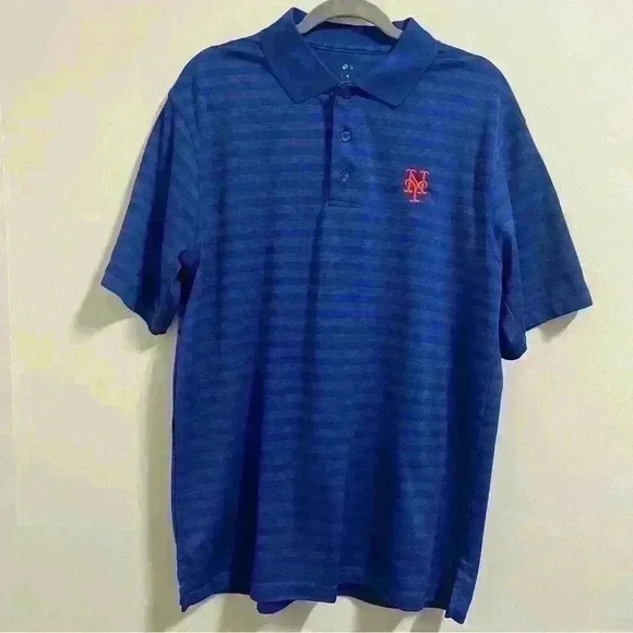 Majestic Men's MLB New York Mets Baseball Polo Shirt, Royal Blue, Large - Picture 1 of 8